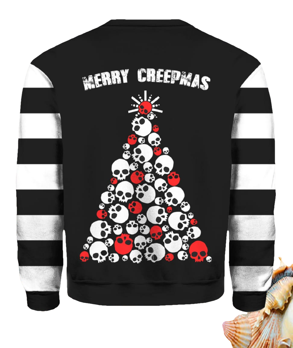 Skull Creepmas Ugly Christmas Sweater - Moonbestprint