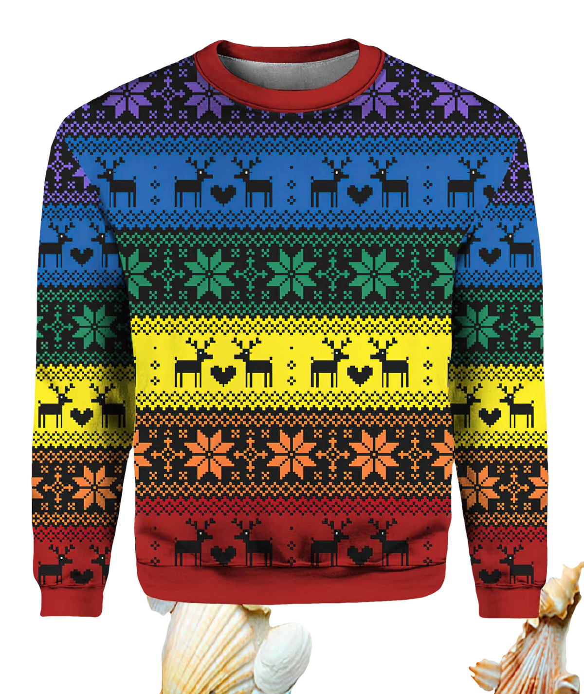 Rainbow Deer Lgbt Ugly Christmas Sweater - Moonbestprint