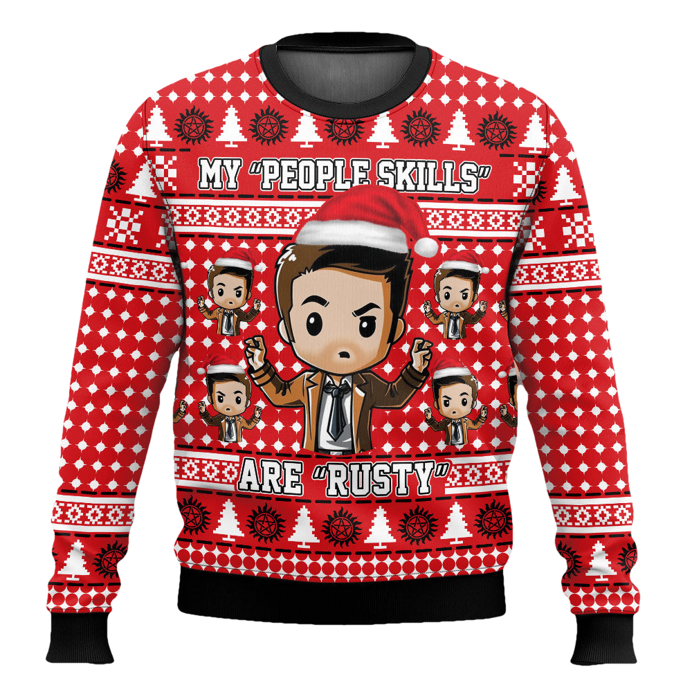 Supernatural My People Skills Are Rusty Ugly Sweater - Moonbestprint