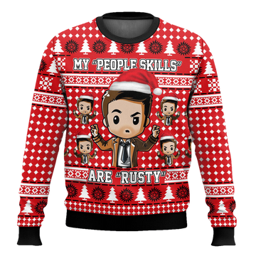 Supernatural My People Skills Are Rusty Ugly Sweater - Moonbestprint