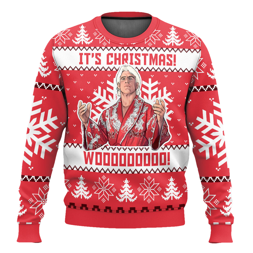 Ric Flair Its Christmas Woooo Ugly Sweater - Moonbestprint