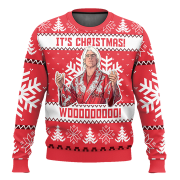 Ric Flair Its Christmas Woooo Ugly Sweater - Moonbestprint