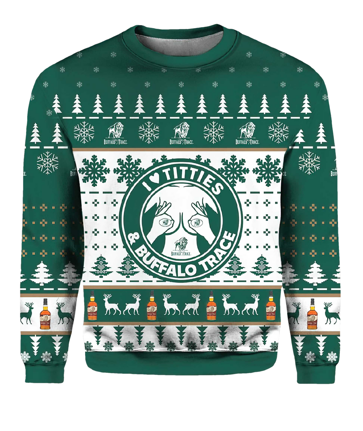 Buffalo Trace Titties Ugly Christmas Sweater - Moonbestprint