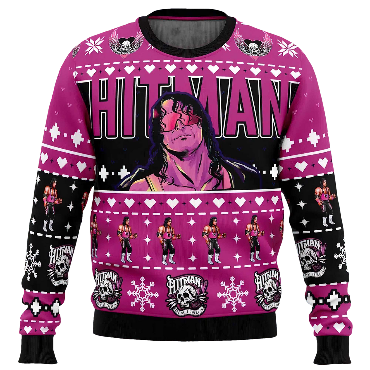 The Hitman Bret Hart Wrestler Ugly Christmas Sweater - Moonbestprint