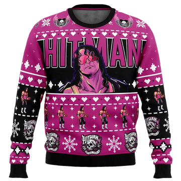 The Hitman Bret Hart Wrestler Ugly Christmas Sweater - Moonbestprint