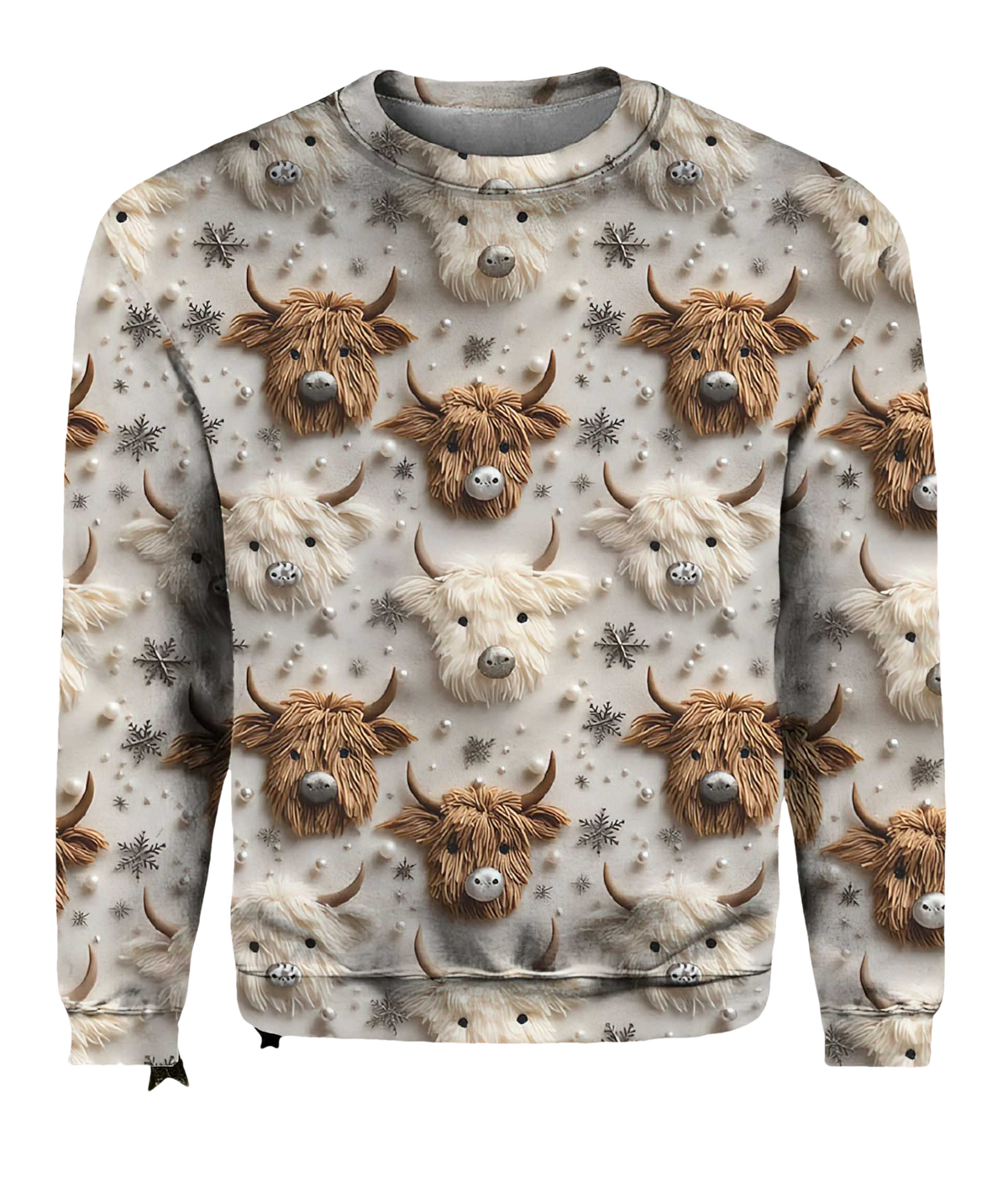 Christmas Highland Cow Highland Sweater - Moonbestprint