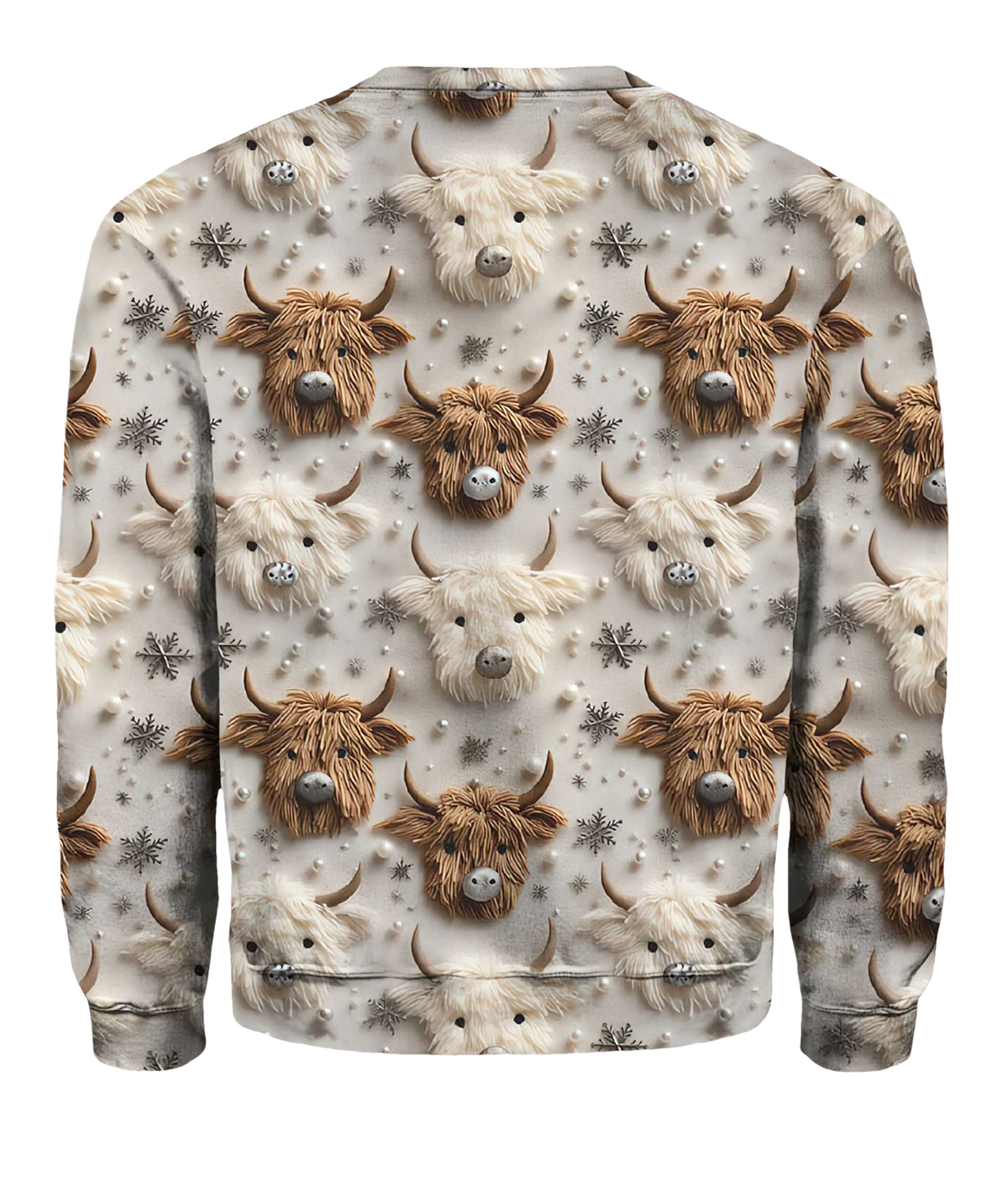 Christmas Highland Cow Highland Sweater - Moonbestprint