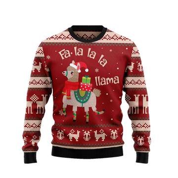 Santa Fa La La La Llama Ugly Christmas Sweater - Moonbestprint