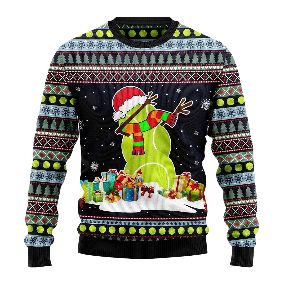 Tennis Snowman Ugly Christmas Sweater - Moonbestprint
