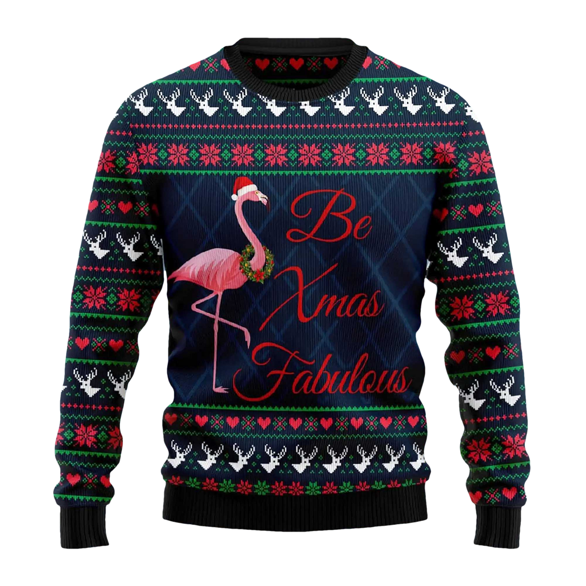 Flamingo Be Xmas Fabulous Ugly Christmas Sweater - Moonbestprint