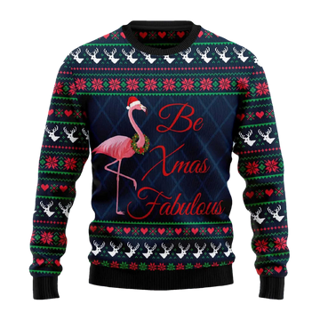 Flamingo Be Xmas Fabulous Ugly Christmas Sweater - Moonbestprint