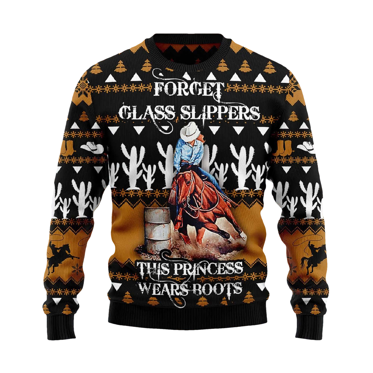 Barrel Racing Girl Ugly Christmas Sweater - Moonbestprint