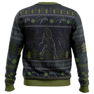 A Christmas Bug Hunt Xenomorph Ugly Christmas Sweater - Moonbestprint