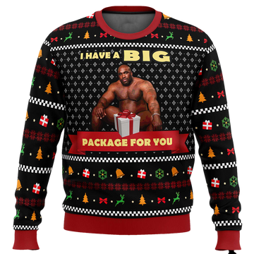 Big Package Barry Wood Meme Ugly Christmas Sweater - Moonbestprint