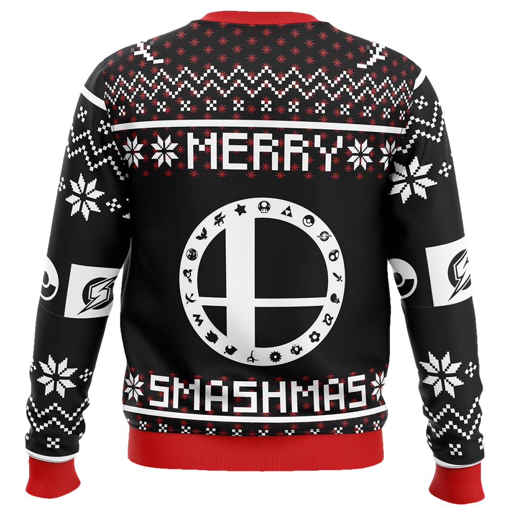 Merry Smashmas Super Smash Bros Ugly Christmas Sweater - Moonbestprint