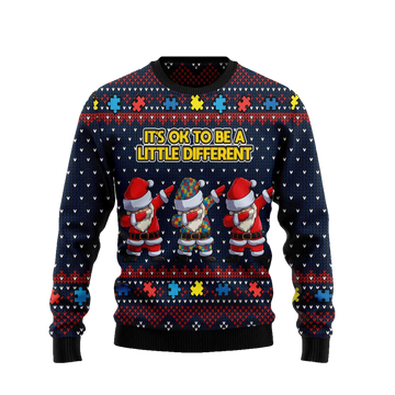 Its Ok To Be A Little Different Ugly Christmas Sweater - Moonbestprint