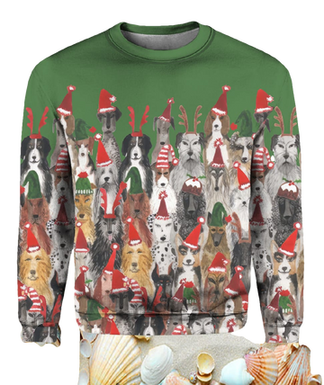 Christmas Dogs Print Casual Sweatshirt - Moonbestprint