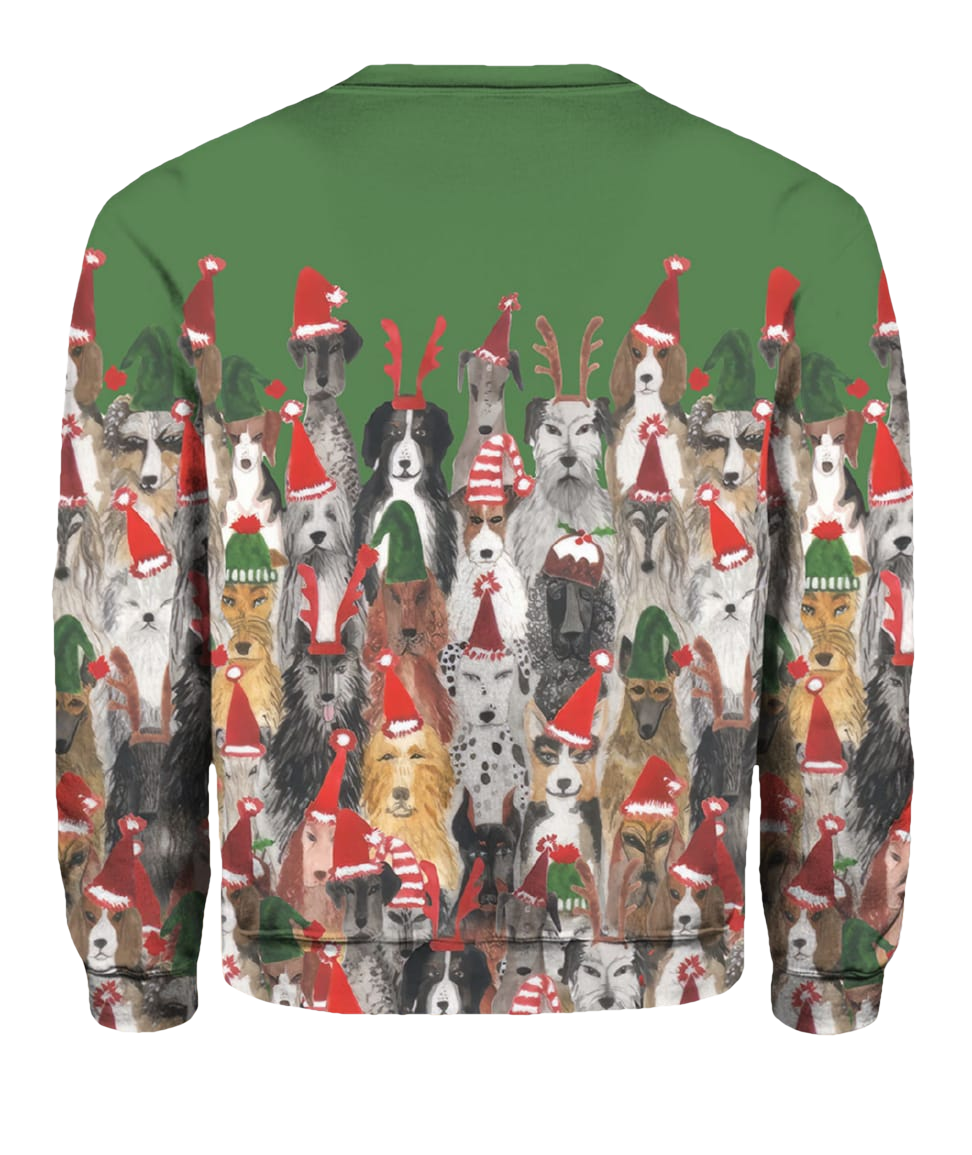 Christmas Dogs Print Casual Sweatshirt - Moonbestprint