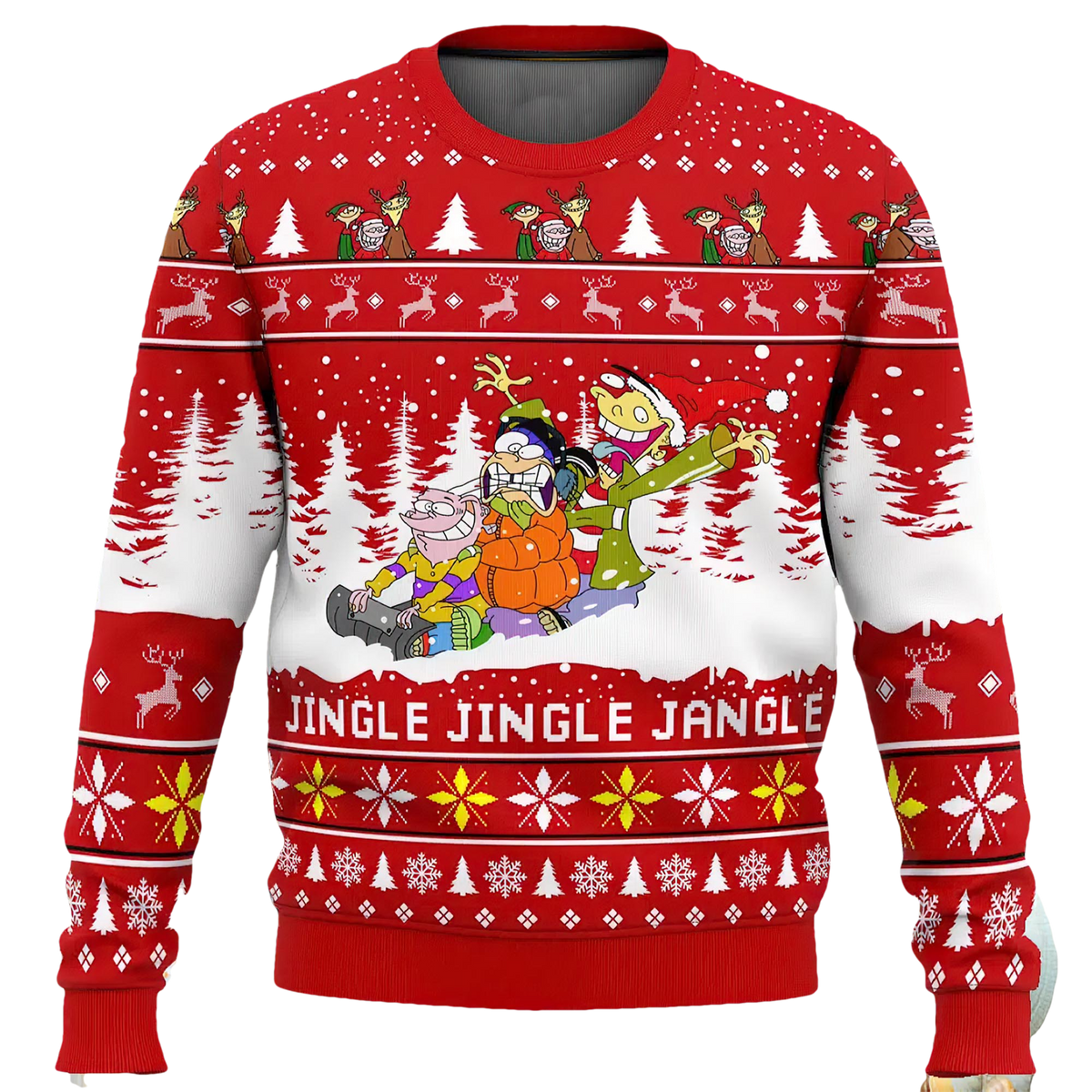 Jingle Jingle Jangle Ed Edd N Eddy Ugly Christmas Sweater - Moonbestprint