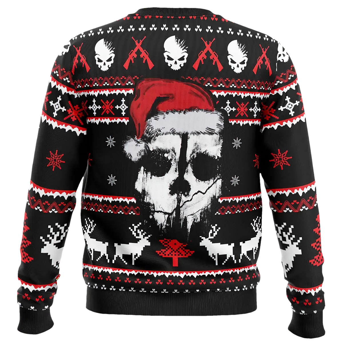 Santa Skull Head Ugly Christmas Sweater - Moonbestprint