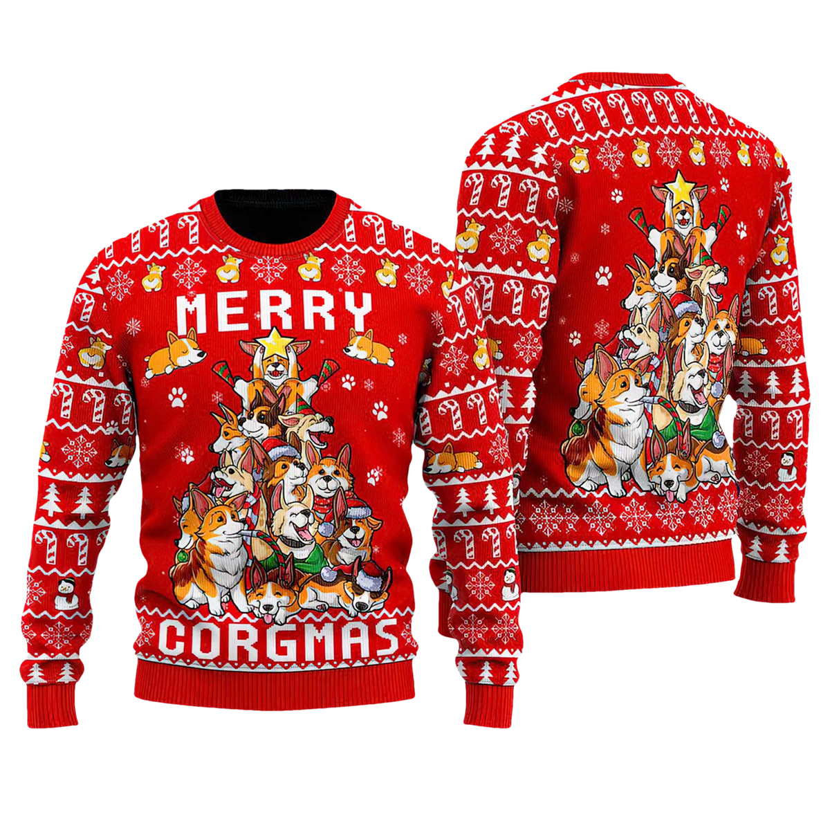 Corgi Merry Corgmas Ugly Christmas Sweater - Moonbestprint