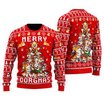 Corgi Merry Corgmas Ugly Christmas Sweater - Moonbestprint