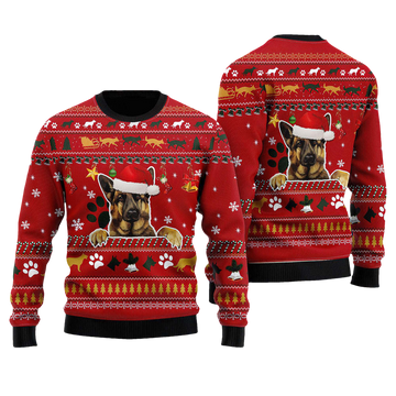 German Shepherd Dog Ugly Christmas Sweater - Moonbestprint
