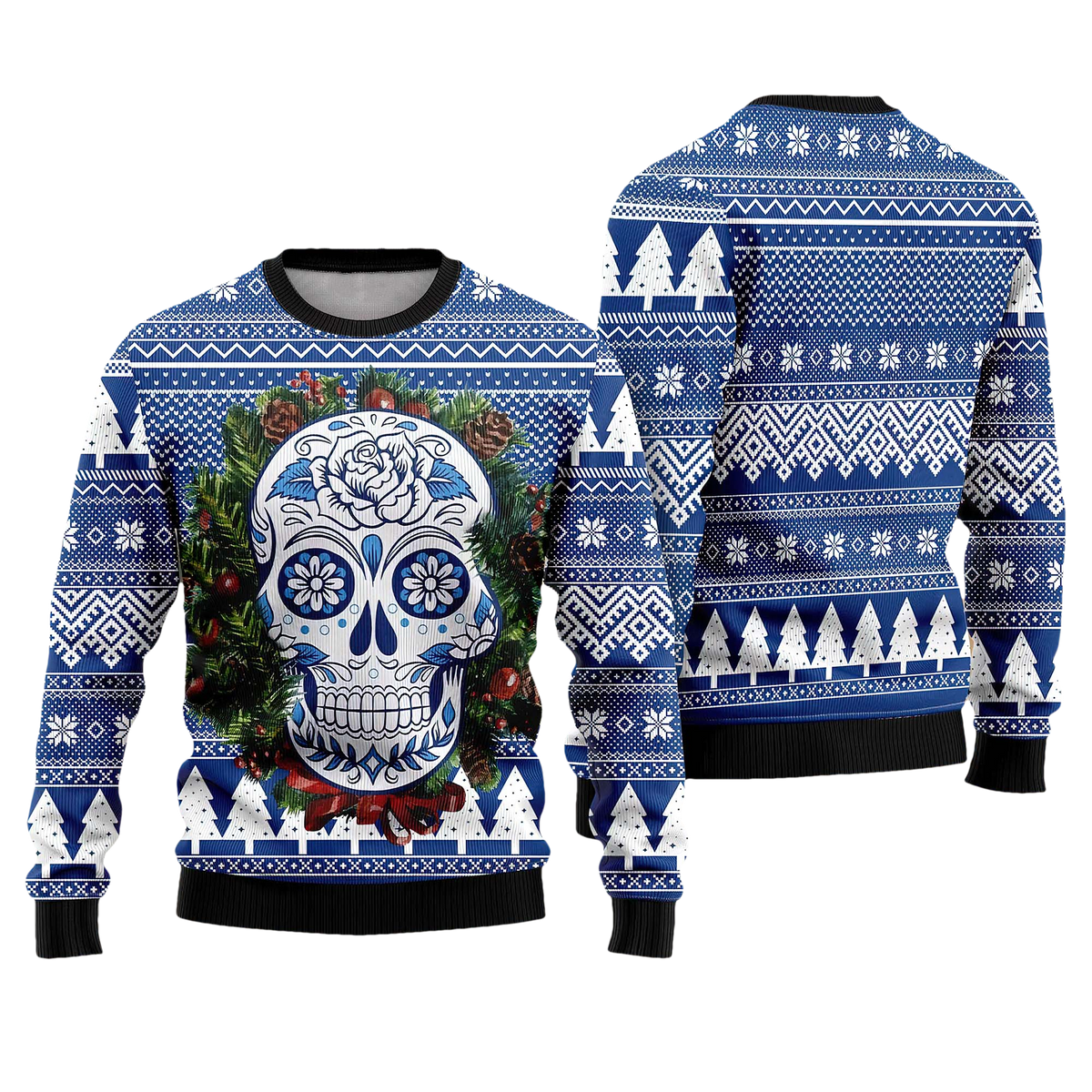 Awesome Sugar Skull Ugly Christmas Sweater - Moonbestprint