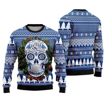 Awesome Sugar Skull Ugly Christmas Sweater - Moonbestprint