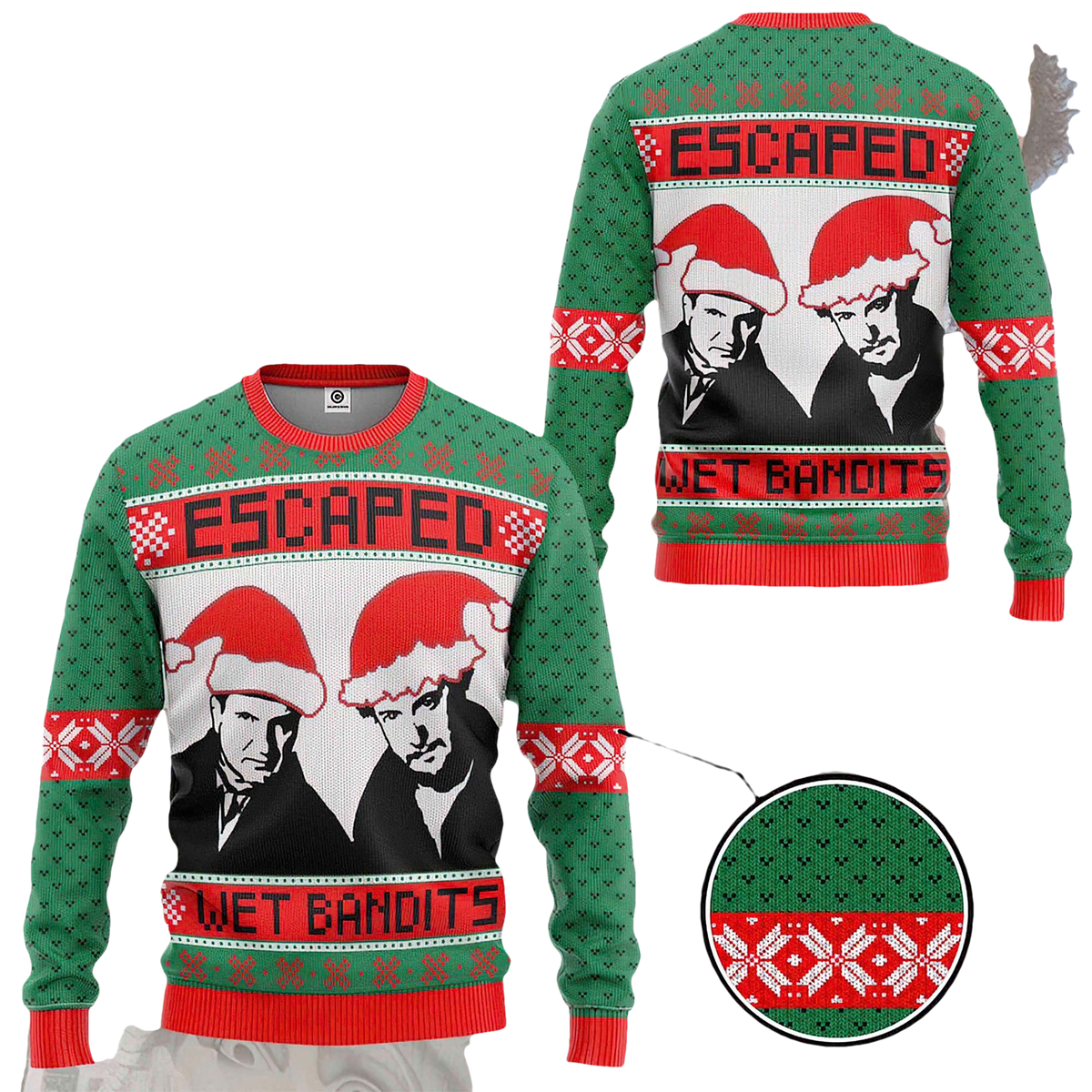 Escaped Wet Bandits Ugly Christmas Sweater - Moonbestprint