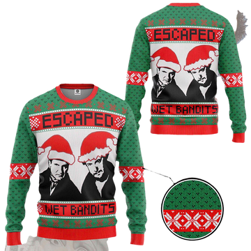 Escaped Wet Bandits Ugly Christmas Sweater - Moonbestprint