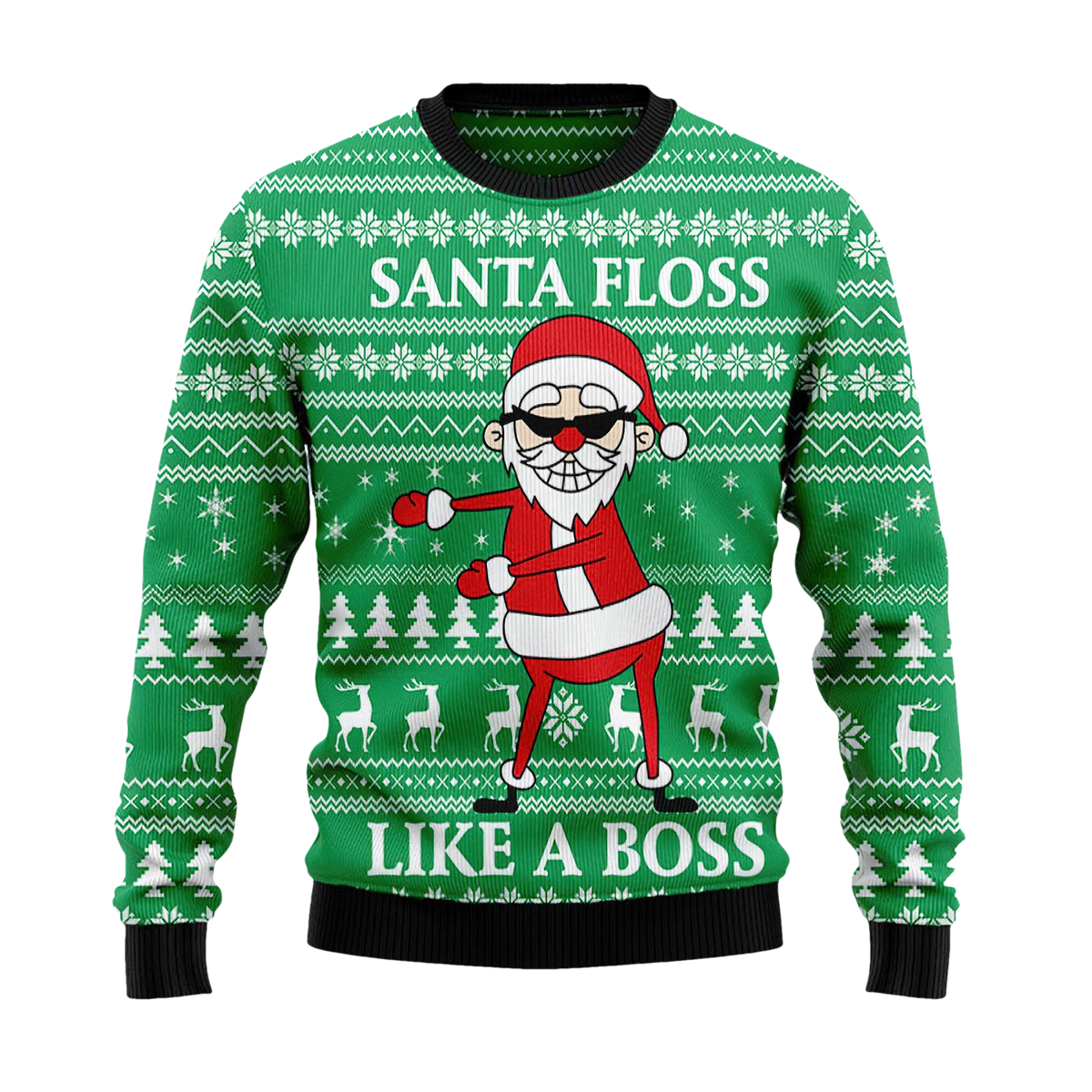 Santa Floss Like A Boss Christmas Sweater - Moonbestprint