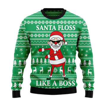 Santa Floss Like A Boss Christmas Sweater - Moonbestprint