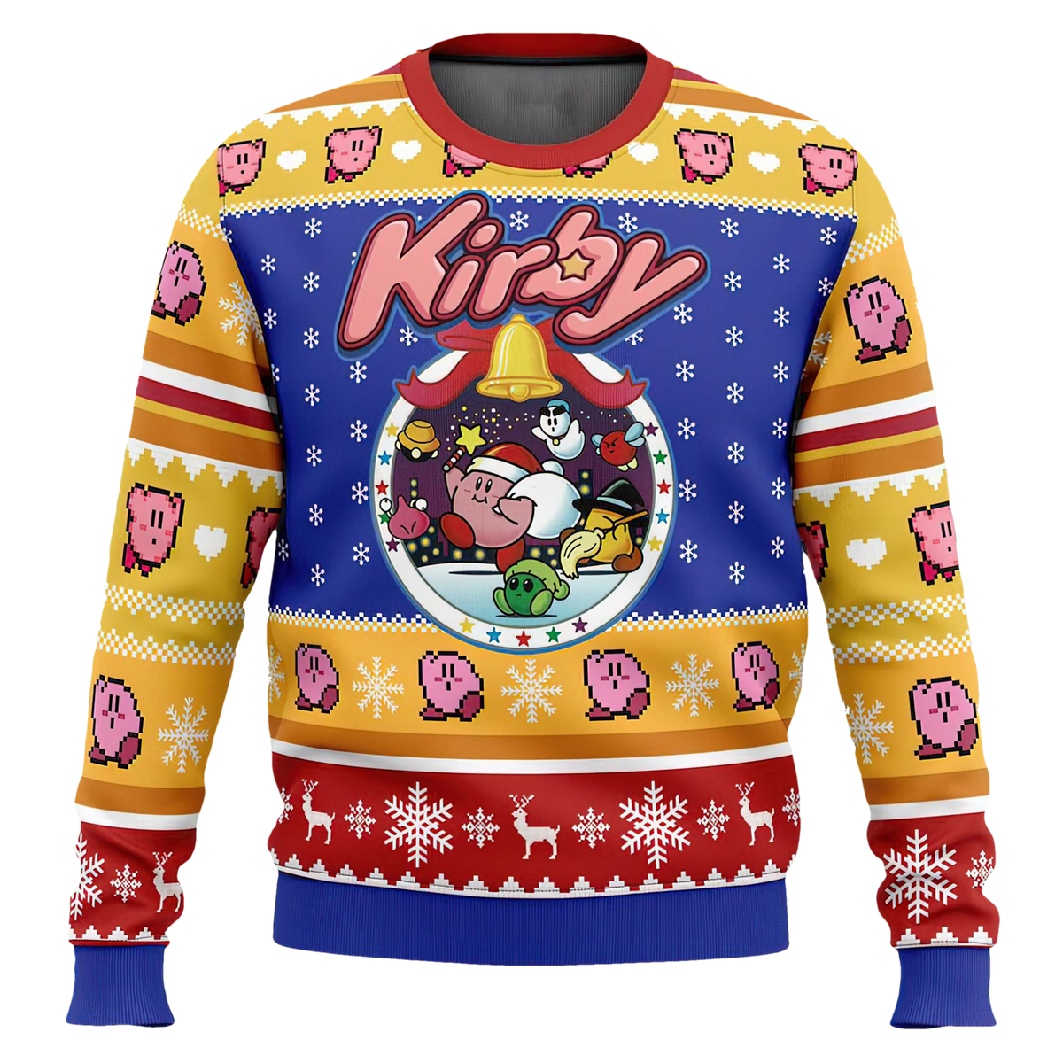 Pink Puff Merry Kirby Christmas Sweater - Moonbestprint