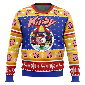 Pink Puff Merry Kirby Christmas Sweater - Moonbestprint