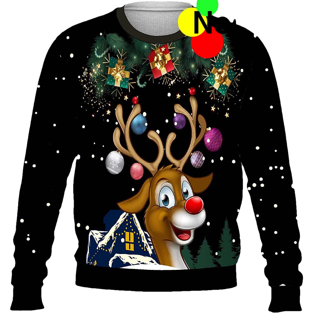 Deer Ugly Christmas Sweater - Moonbestprint