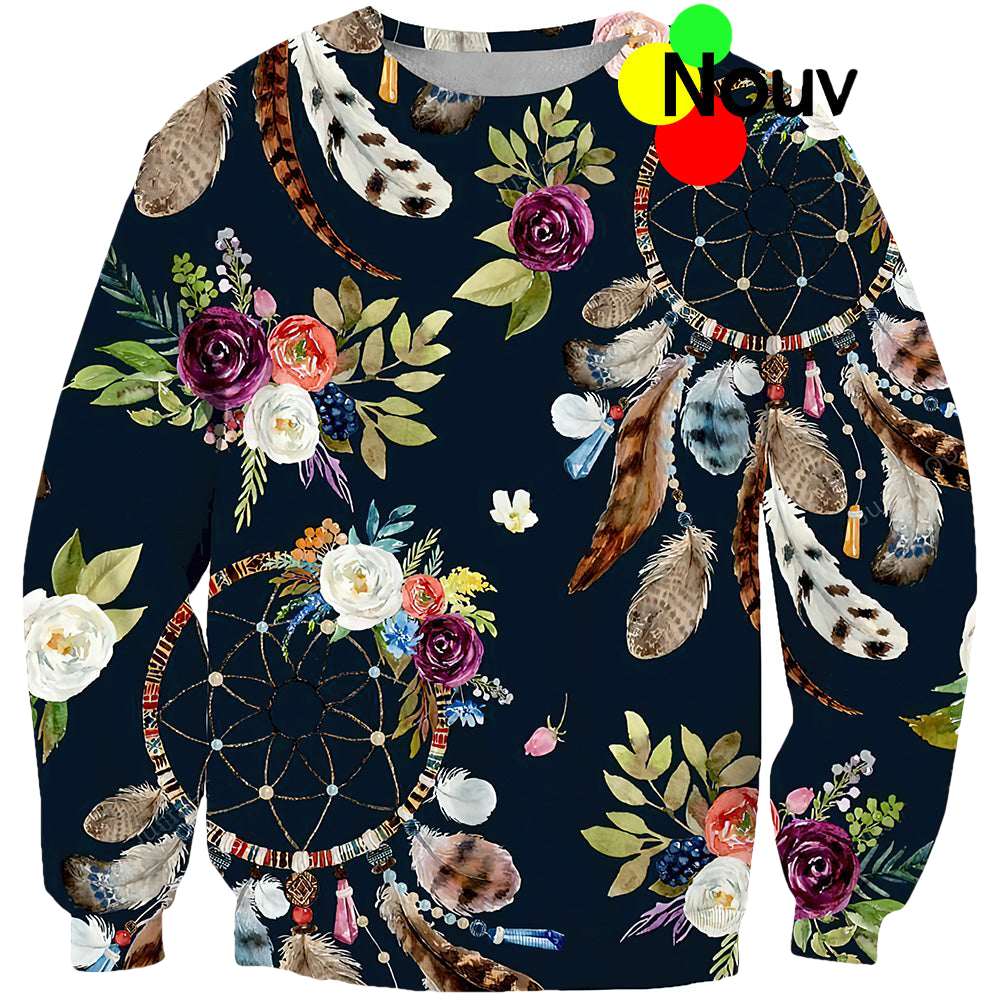 Dreamcatchers And Flowers Ugly Christmas Sweater - Moonbestprint