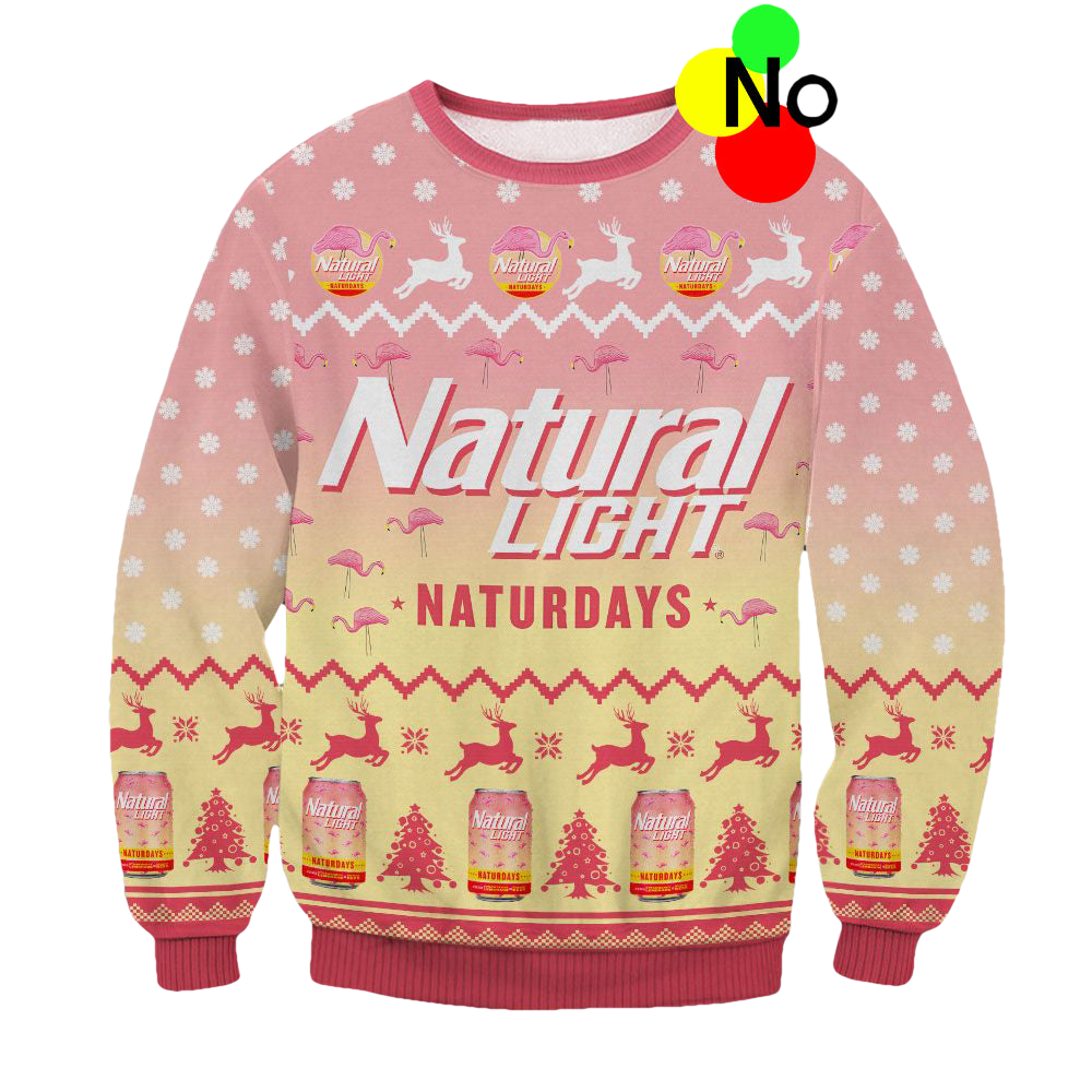 Natural Light Naturdays Ugly Christmas Sweater - Moonbestprint
