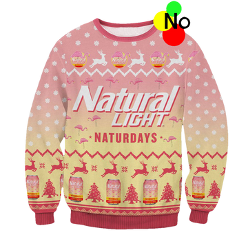 Natural Light Naturdays Ugly Christmas Sweater - Moonbestprint