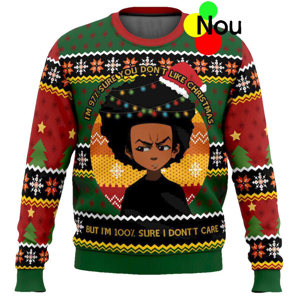 Huey Freeman The Boondocks Ugly Christmas Sweater - Moonbestprint