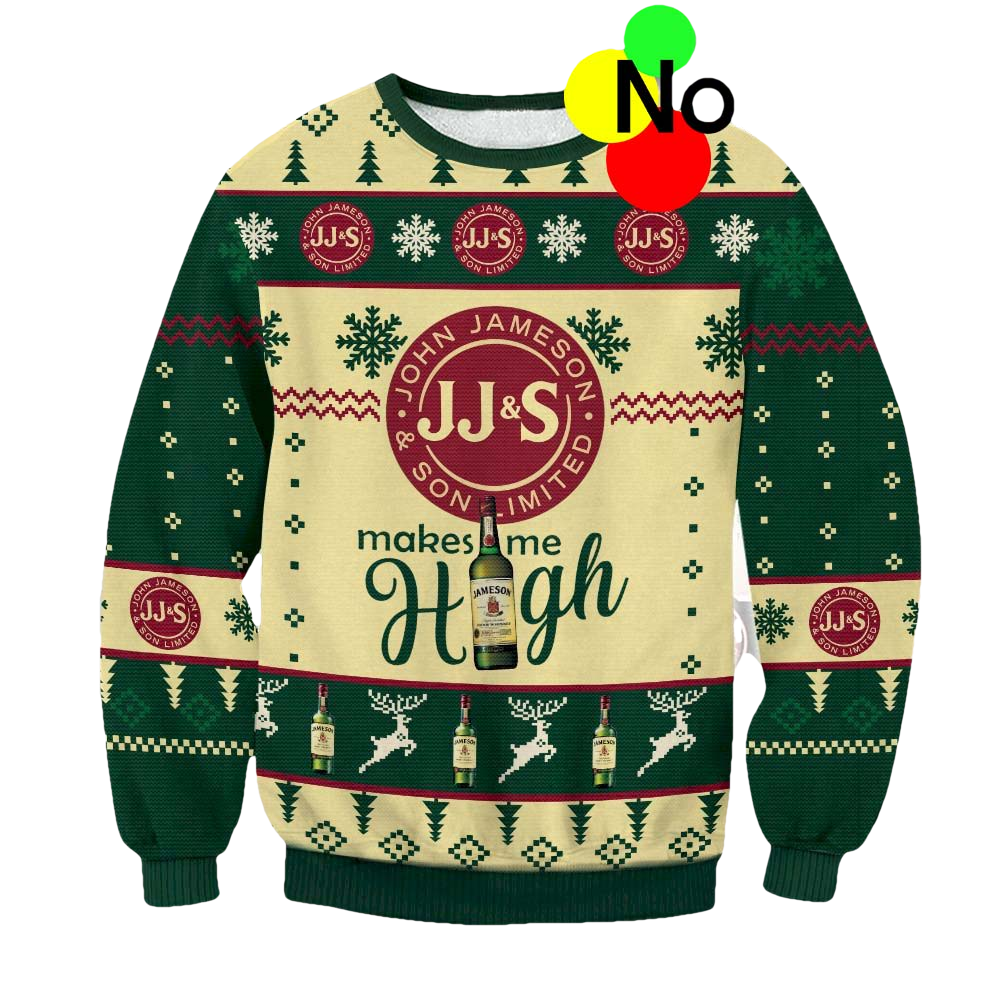 Jameson Whiskey Make Me High Ugly Christmas Sweater - Moonbestprint