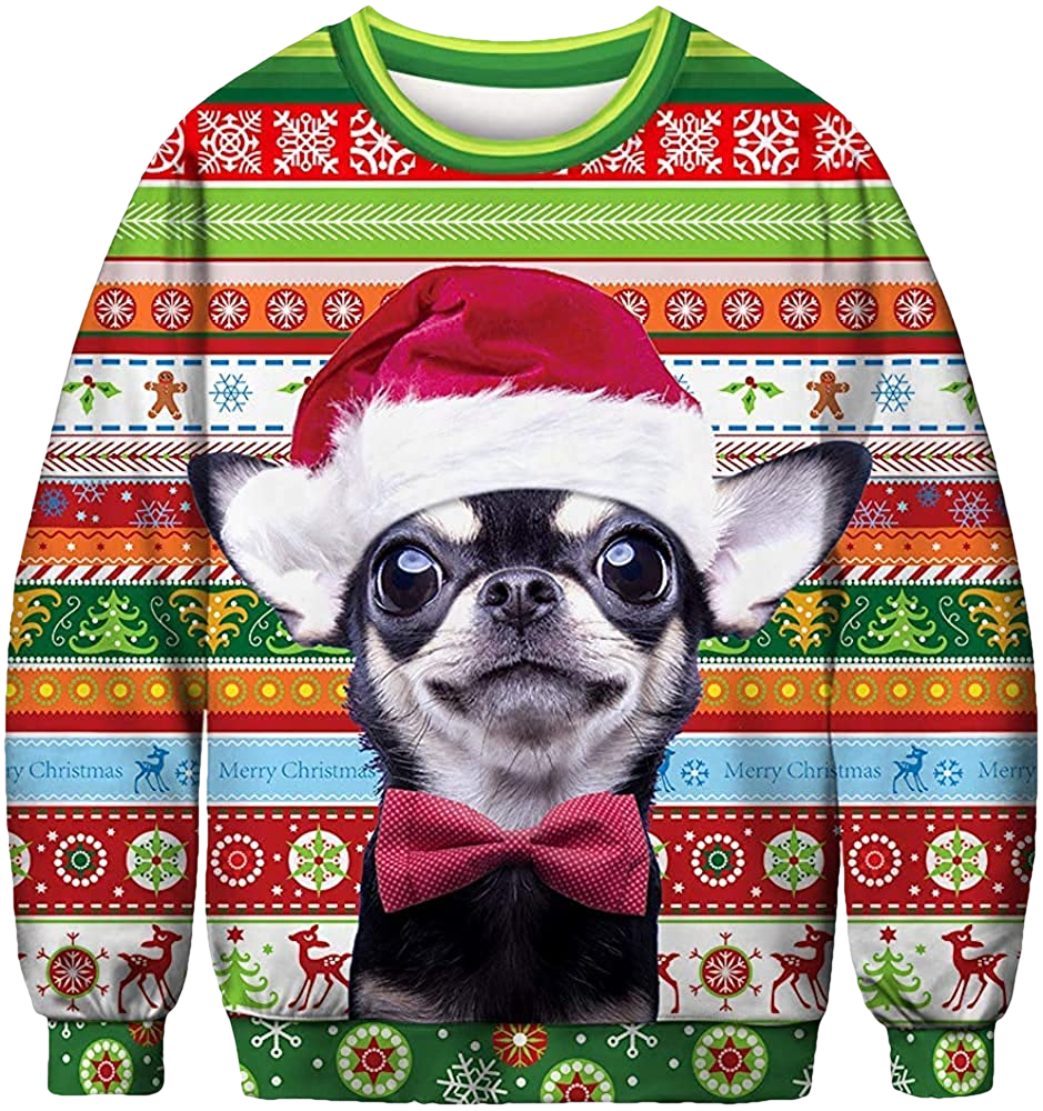 Chihuahua Santa Ugly Christmas Sweater - Moonbestprint