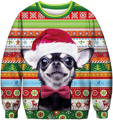 Chihuahua Santa Ugly Christmas Sweater - Moonbestprint