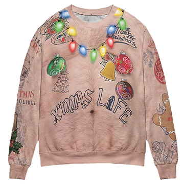 Hairy Belly Xmas Life Christmas Sweater - Moonbestprint