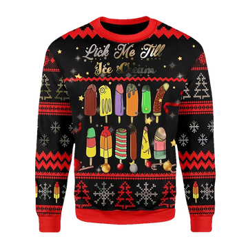 Lick Me Till Ice Cream Christmas Sweater - Moonbestprint