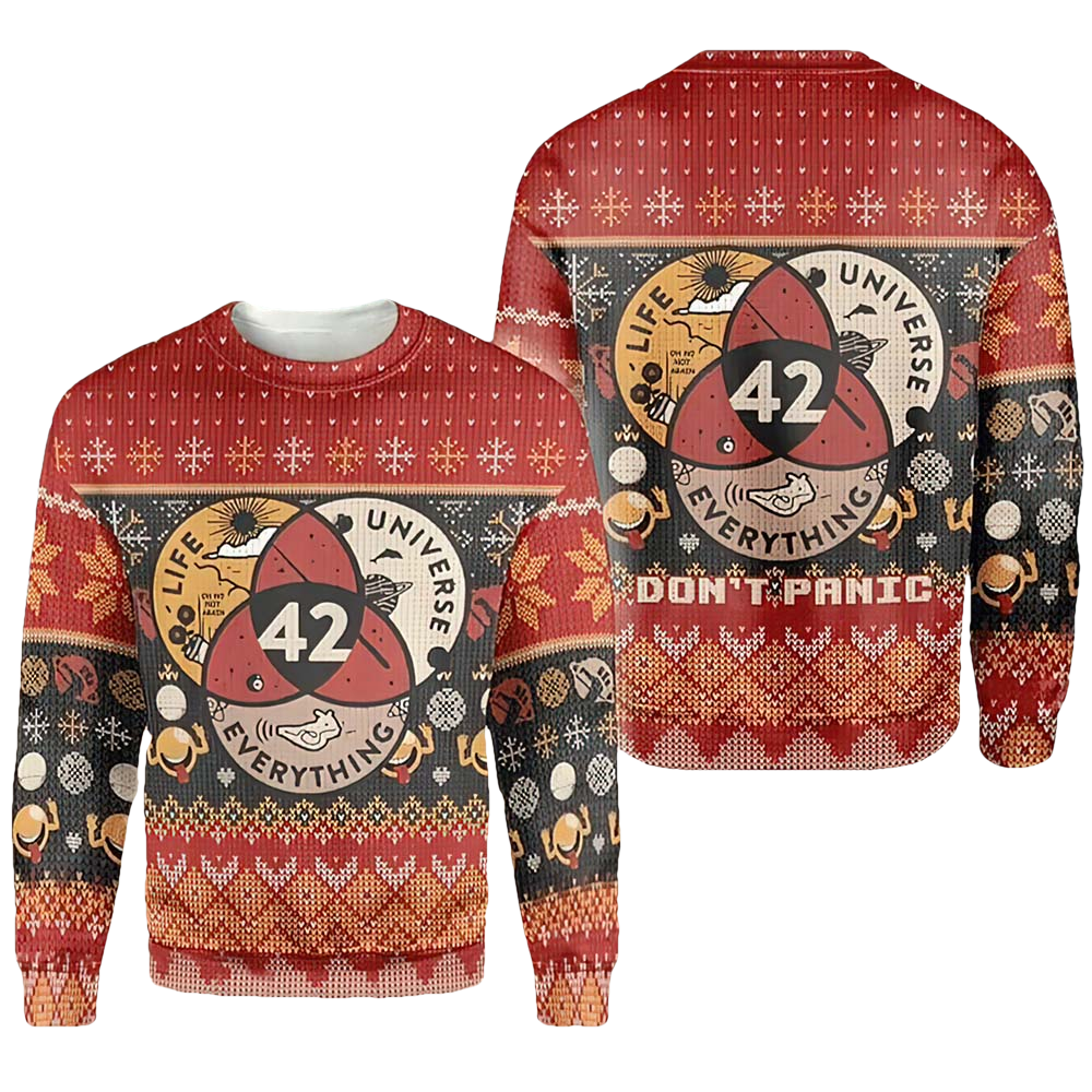 Circle Universe Life Everything Christmas Sweater - Moonbestprint