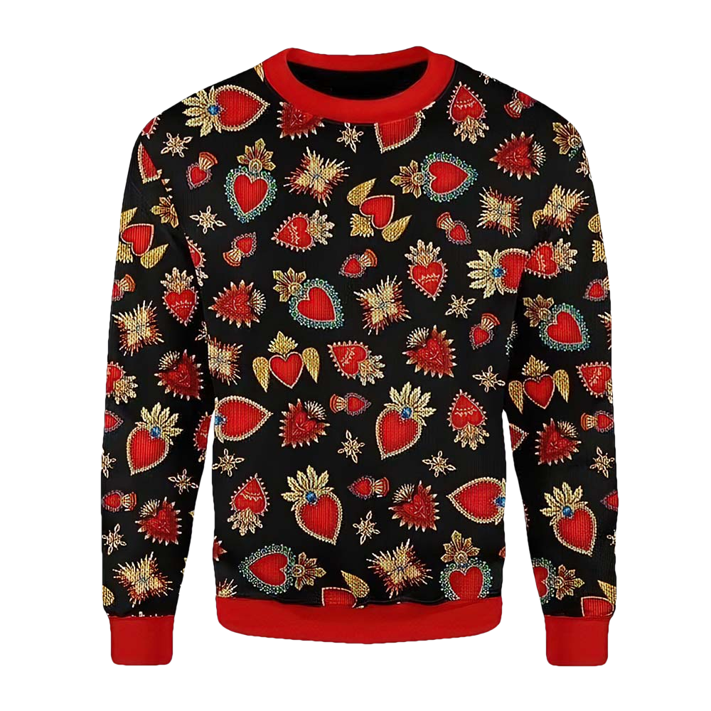 Heart In Many Shapes Christmas Sweater - Moonbestprint