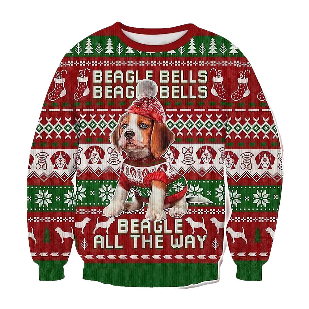 Beagle Bells Beagle All The Way Christmas Sweater - Moonbestprint