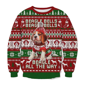 Beagle Bells Beagle All The Way Christmas Sweater - Moonbestprint
