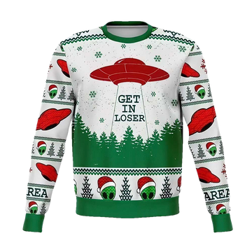 Ufo And Alien Get In Loser Christmas Sweater - Moonbestprint
